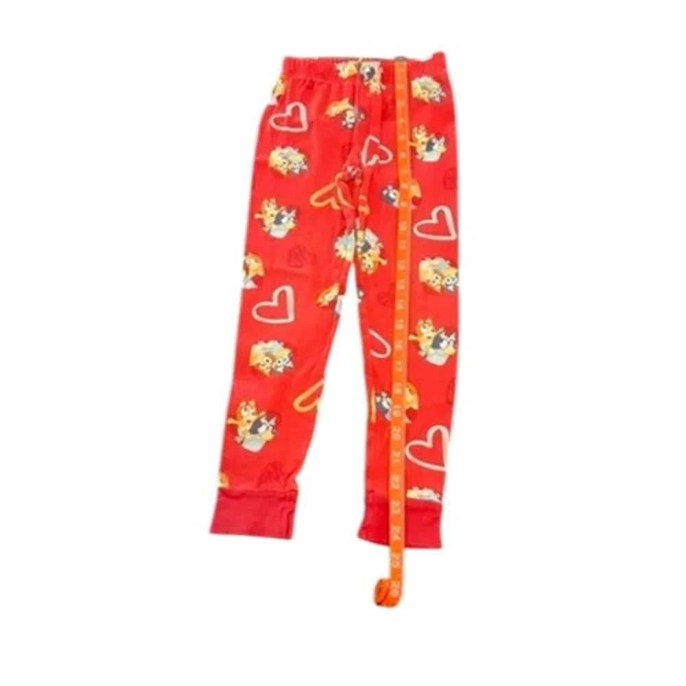 Bluey Bingo‎ Red Heart Cotton Pajama Set Long Sleeve Pants Size 6 RN 87652